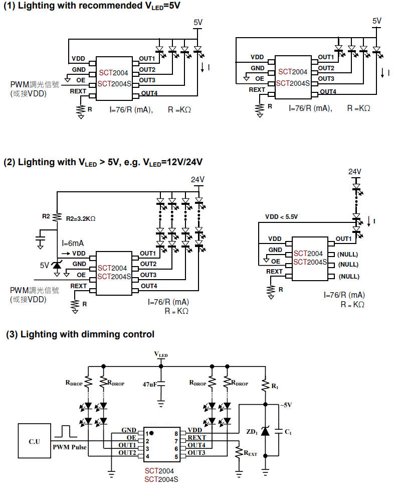 SCT2004S Typical Applications circuit