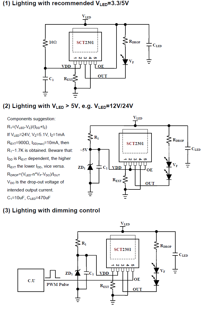 SCT2301 Typical Applications circuit
