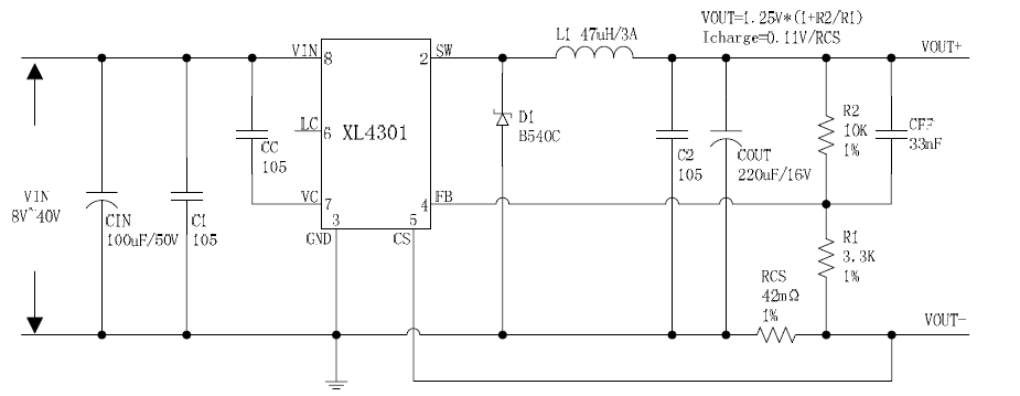 XL4301E1 typical application circuit