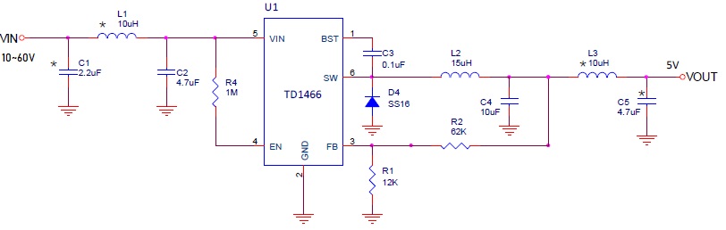 TD1466 Typical Application Circuit