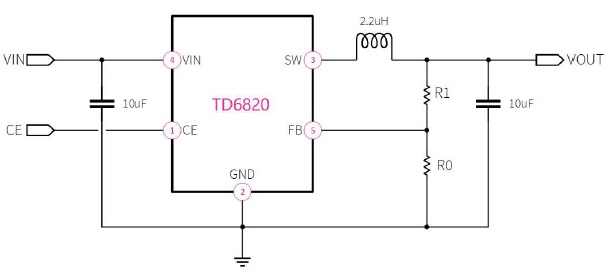 TD6821 typical application